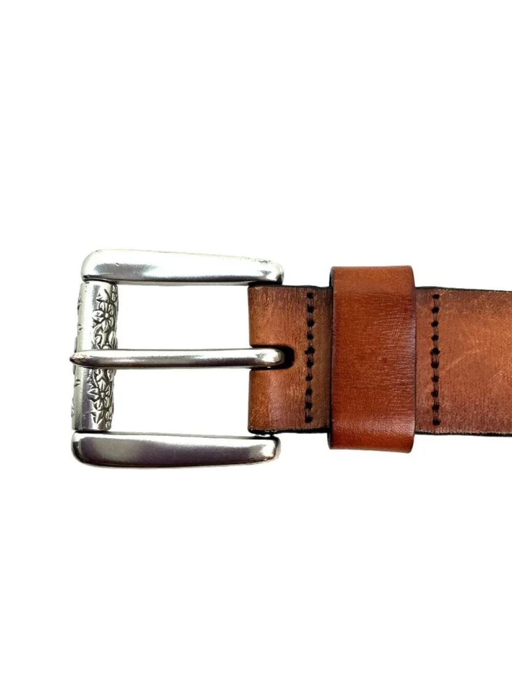 Fossil Genuine Leather Roller Buckle Belt Womens Large Tan & Black  BT2803200